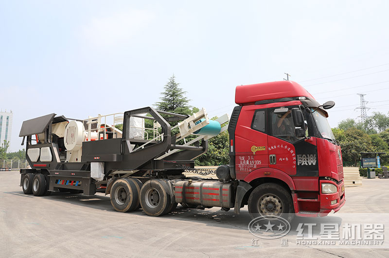 半掛式移動破碎機(jī)圖片 半掛式移動破碎機(jī)圖片