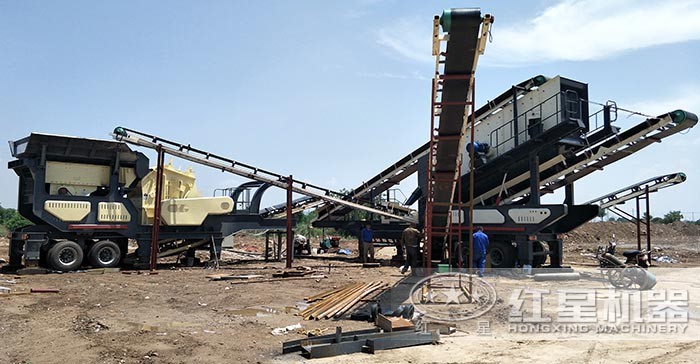 環(huán)保型流動(dòng)式碎石生產(chǎn)線現(xiàn)場(chǎng) 環(huán)保型流動(dòng)式碎石生產(chǎn)線現(xiàn)場(chǎng)