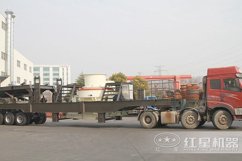 紅星中型環(huán)保移動制砂機(jī)發(fā)貨