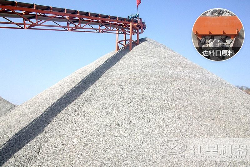 山東打石頭現(xiàn)場，物料展示