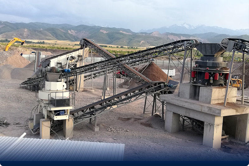 磕石子機工作現場 磕石子機工作現場