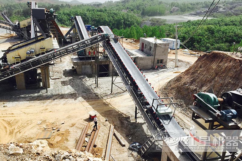 石子制沙生產線現(xiàn)場