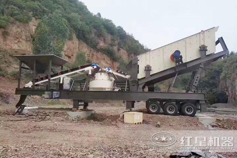 移動(dòng)式制沙機(jī)現(xiàn)場