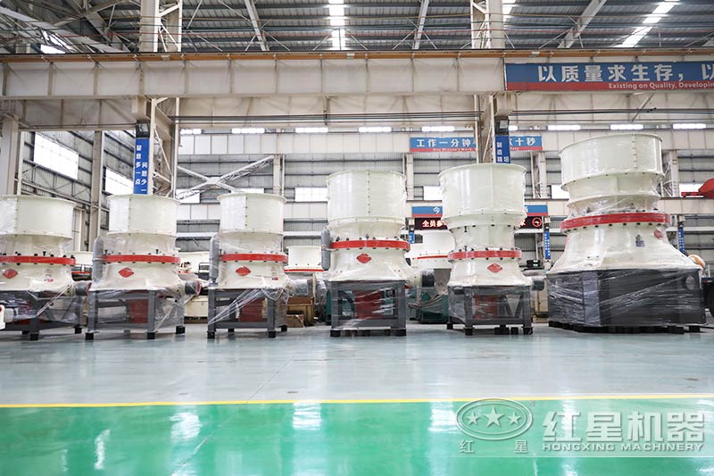 圓錐式破碎機，對硬度較大的河卵石破碎效果更佳