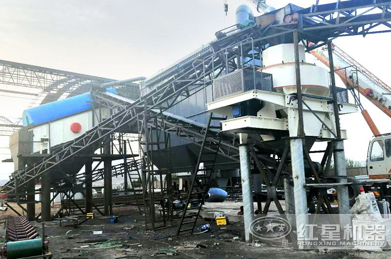 河卵石生產(chǎn)線(xiàn)安裝現(xiàn)場(chǎng)圖